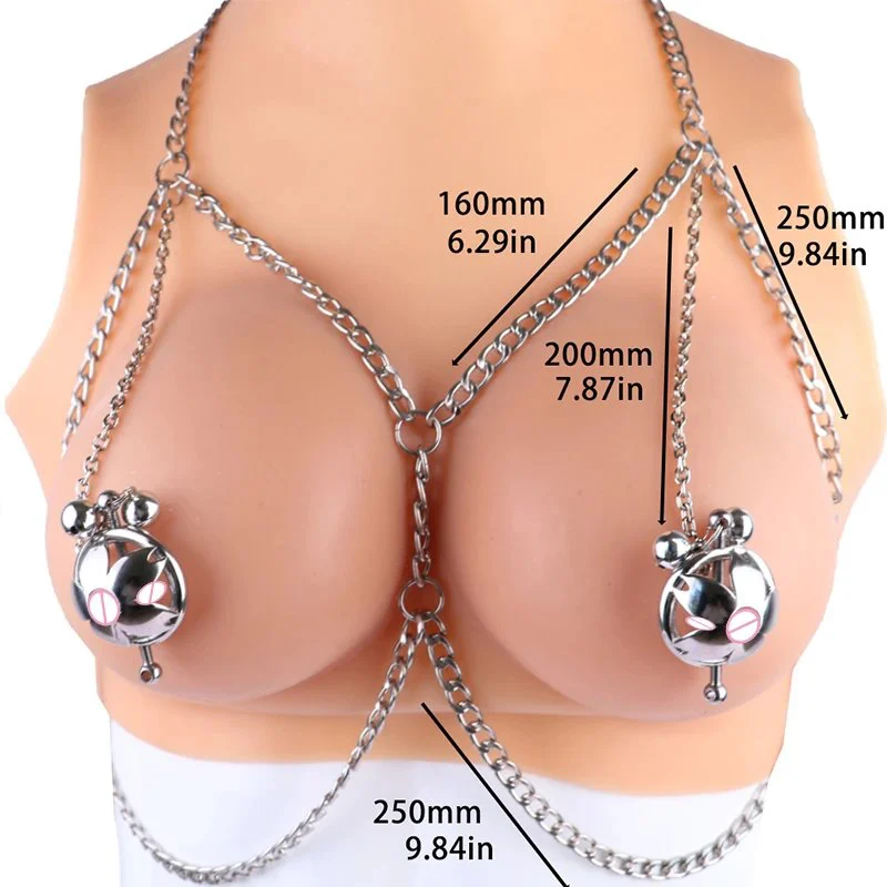Adjustable Metal Nipple Clamps Heavy Nipple Stimulator Women Beginner Breast Sex Toys with Leather Pearl Chain