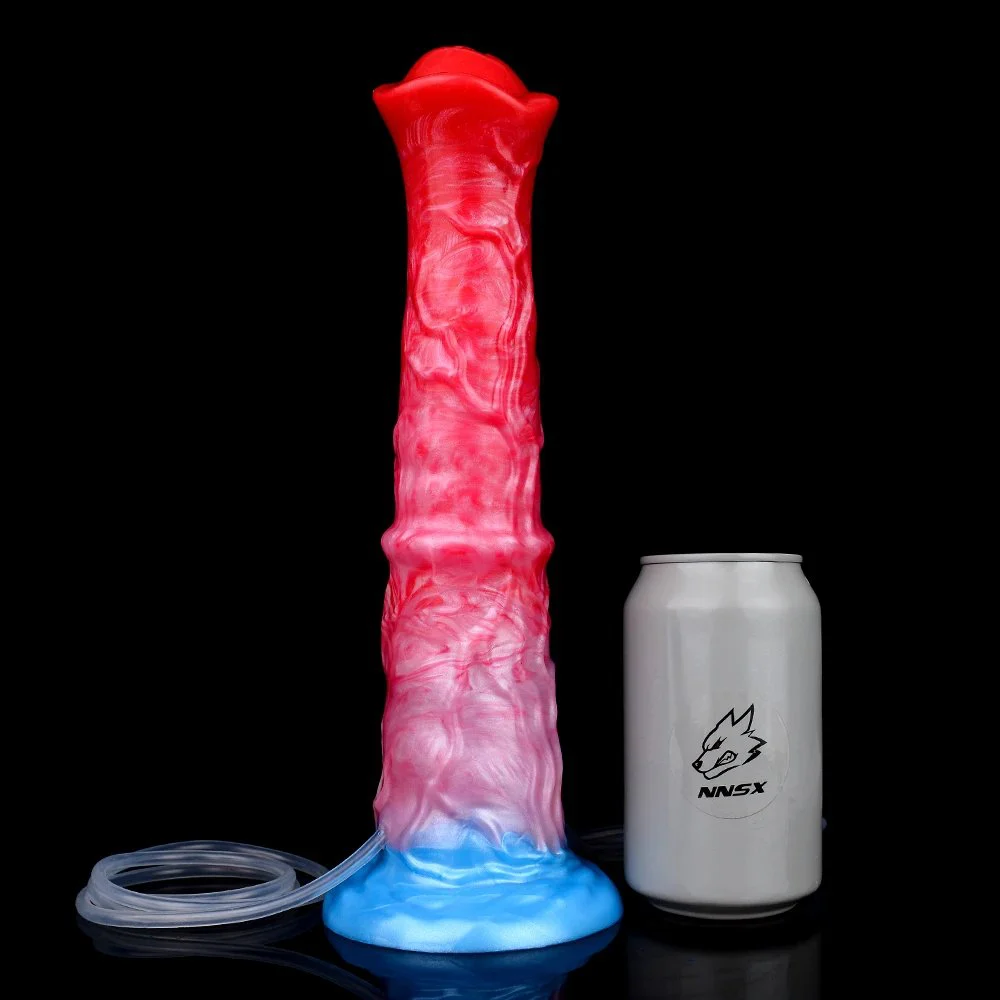 Inflatable Water Squirt Fantasy Monster Dildo Soft Liquid Silicone Dildo Female Masturbation Adult Sex Toys