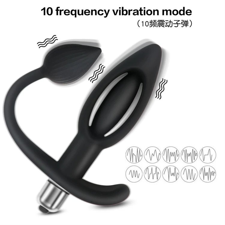 Arrival Adult Sex Toys 7 Frequency Vibrating Butt Plug for Couple Silicone Hollow Anal Plug