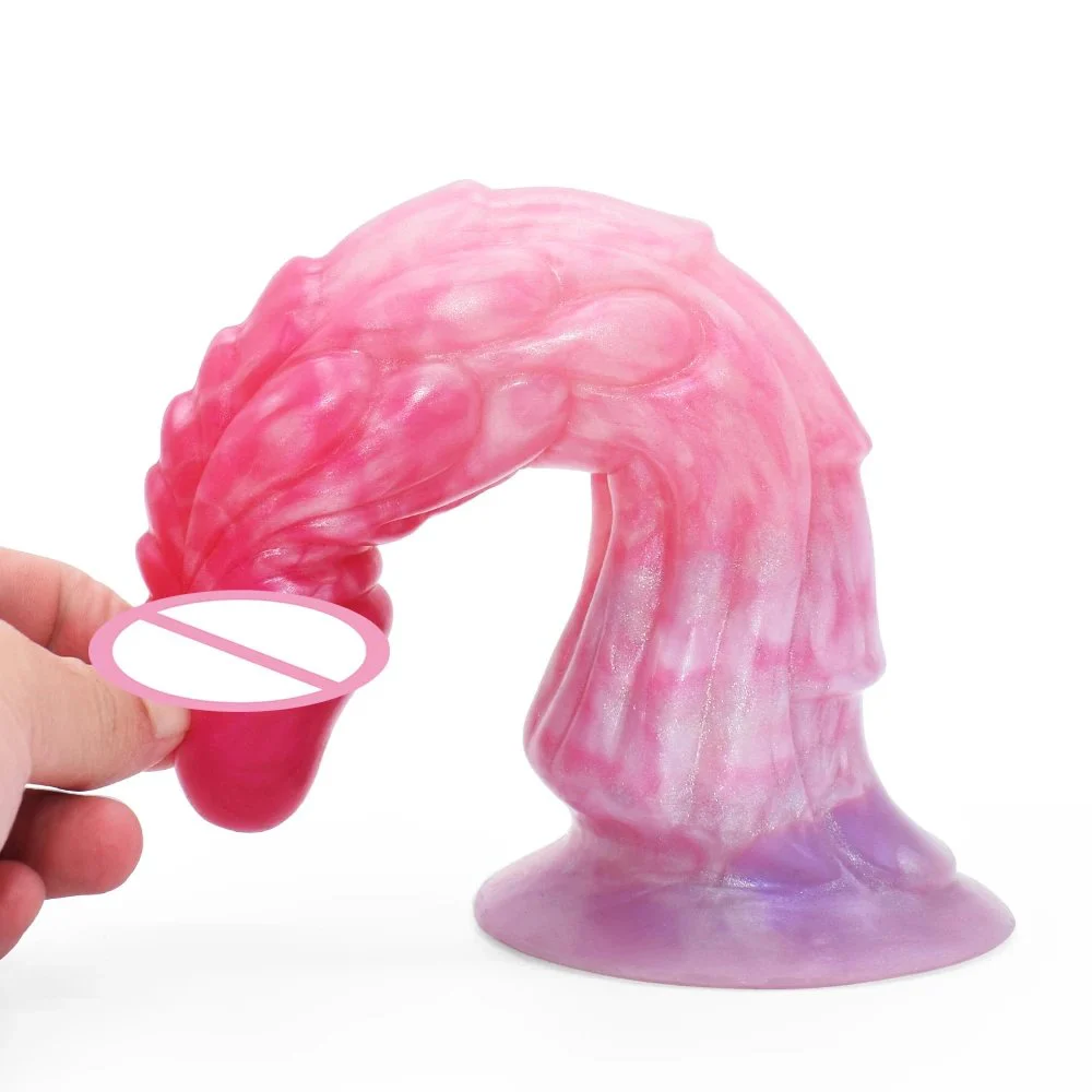 Realistic Fantasy Soft Huge Dildo Imitated Scaly Animal Sex Toy Rubber Dildo for Women Men