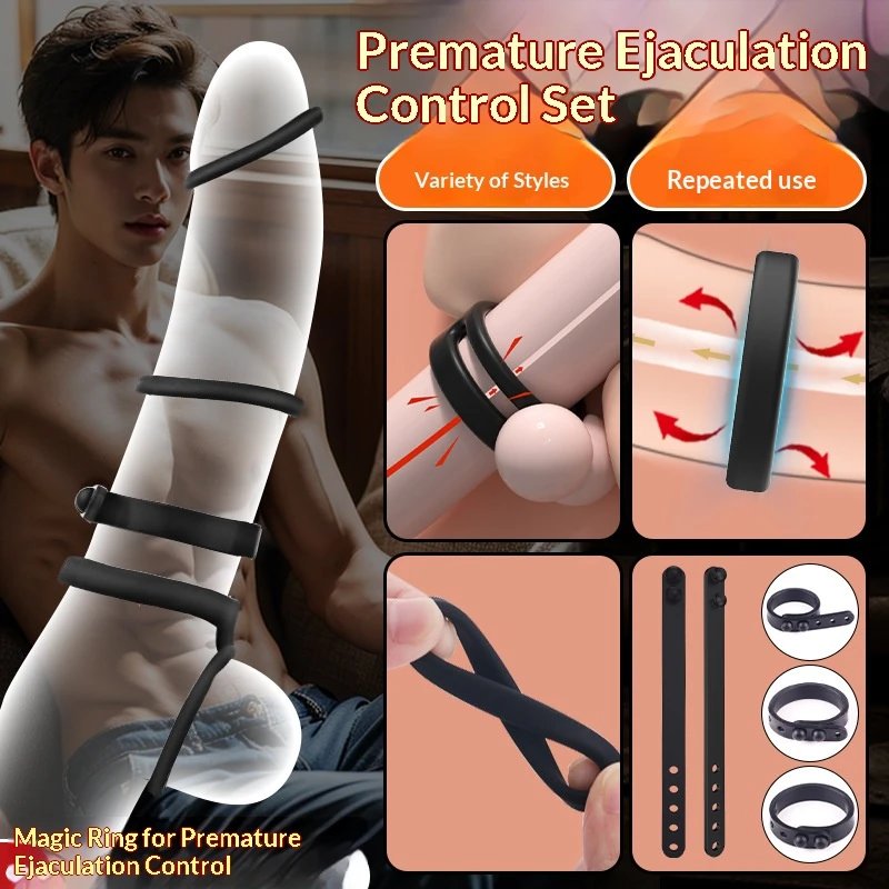 Custom Cock Ring Male Penis Ring Triple Restraint Delay Ejaculation Intimate Toy Adult Sex Accessory