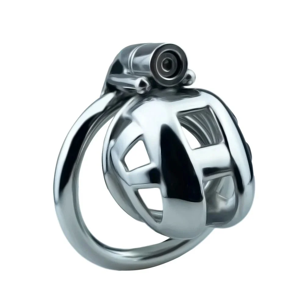 Metal Stainless Steel Chastity Lock Rivet Stimulation Male Removable Chastity Cage Lust Control Device Sex Toy