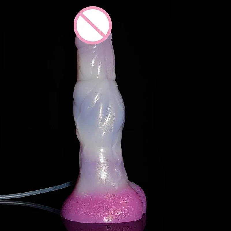 8.67 Inch Huge Artificial Realistic Squirting Dildo Colorful Silicone Anal Plug Sex Toy Ejaculating