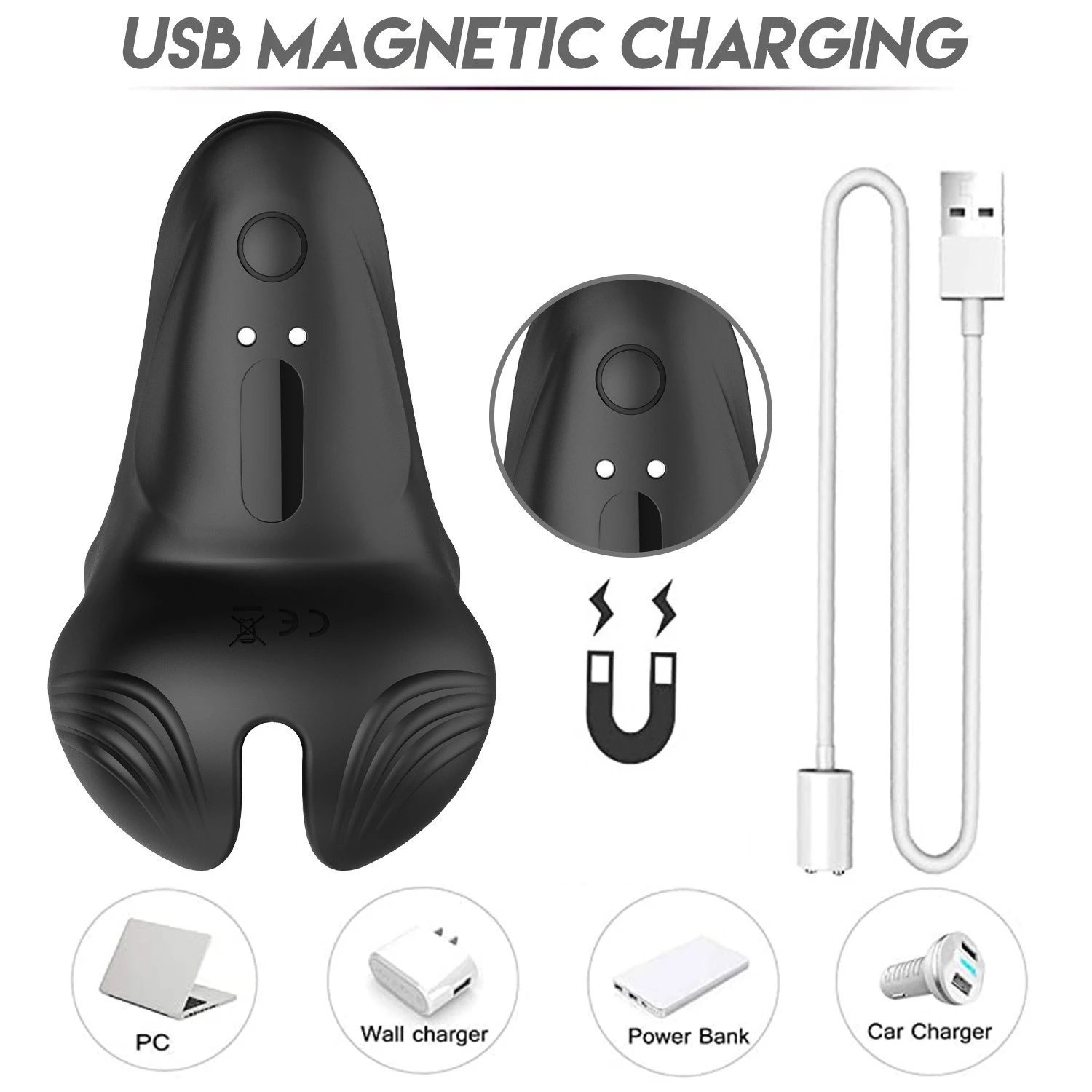 IPX7 Wearable Silicone Electric Stimulate Prostate Massager Remote Control Vibrating Anal Butt Ejaculation Ring Vibrator Adult