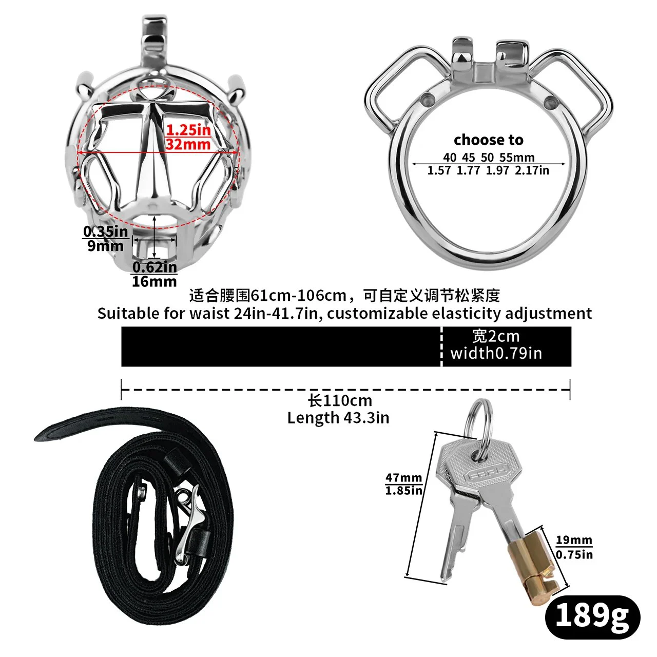 Micro Sissy Chastity Cage Urination Hole Dual-Way Restraint Strap on Roleplay Sex Toy for Men,chastity Belt,Cock Cage Men