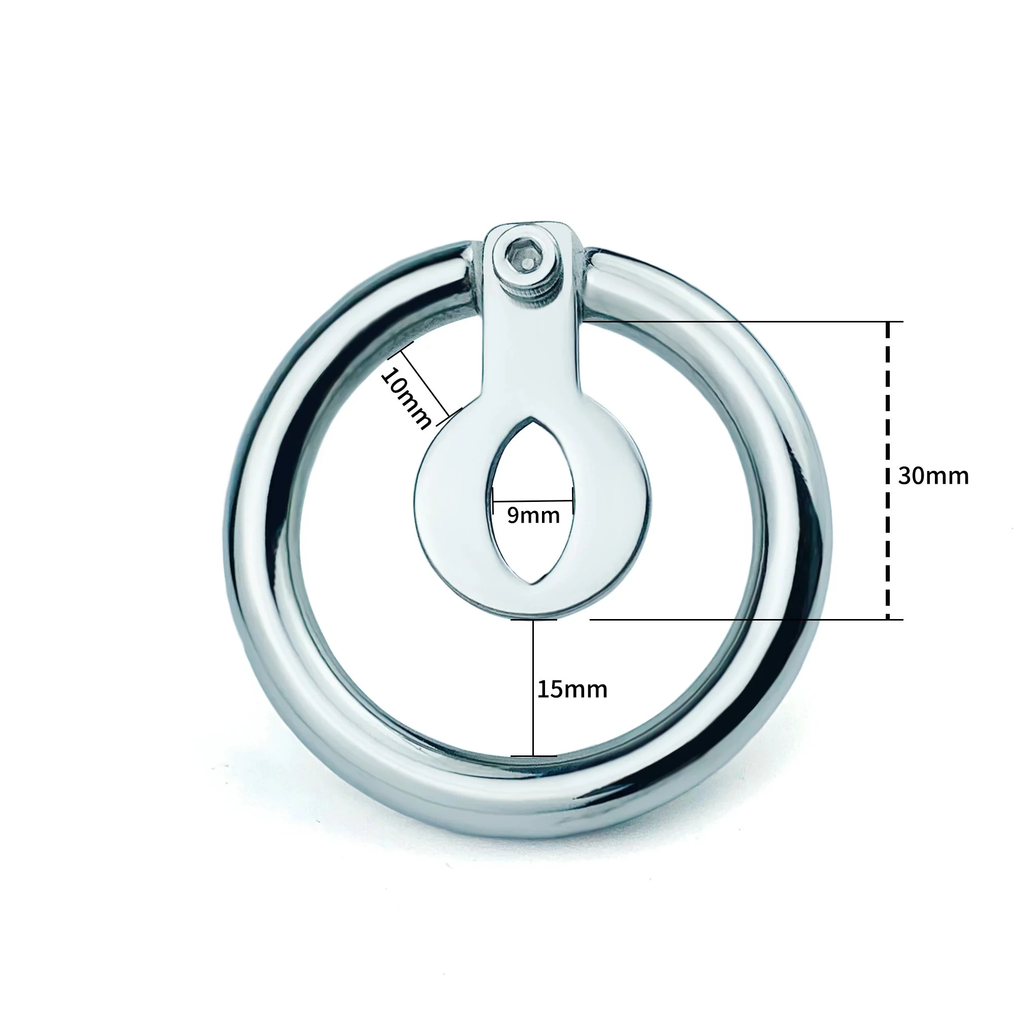 Steel Penis Ring Penis Lock for Men Bondage Chastity Cock Cage Male Metal Cock Chastity Device Belt