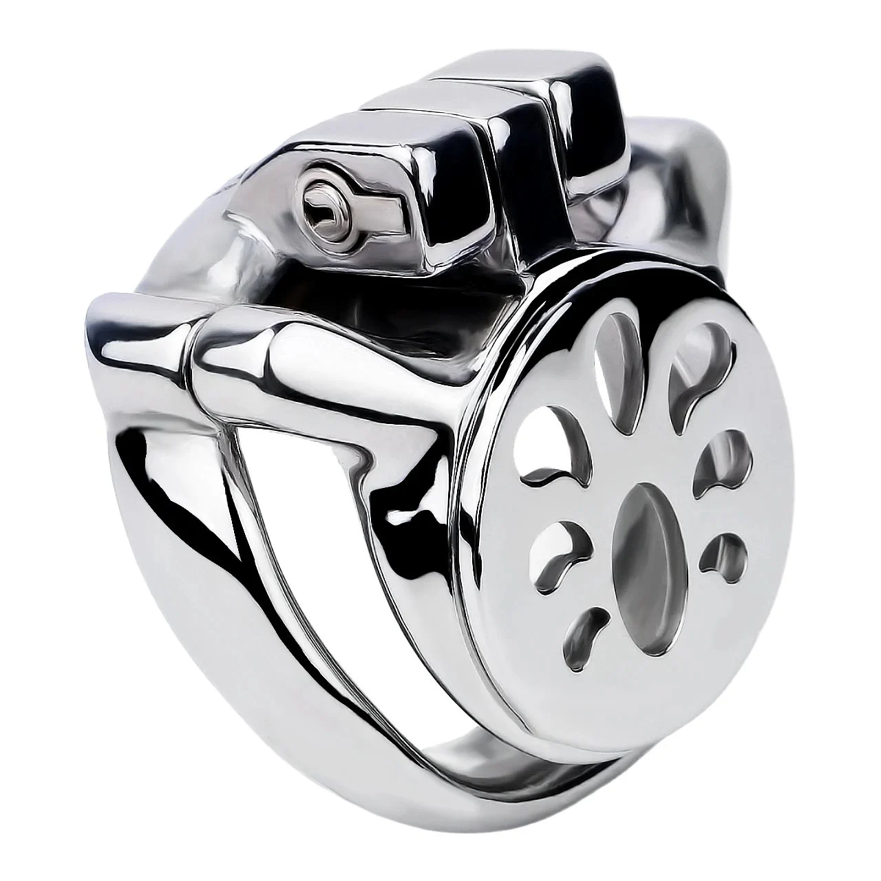 Stainless Steel Metal Male Chastity Lock Male Chastity Prop Penis Cage for Bdsm Bondage Penis Props
