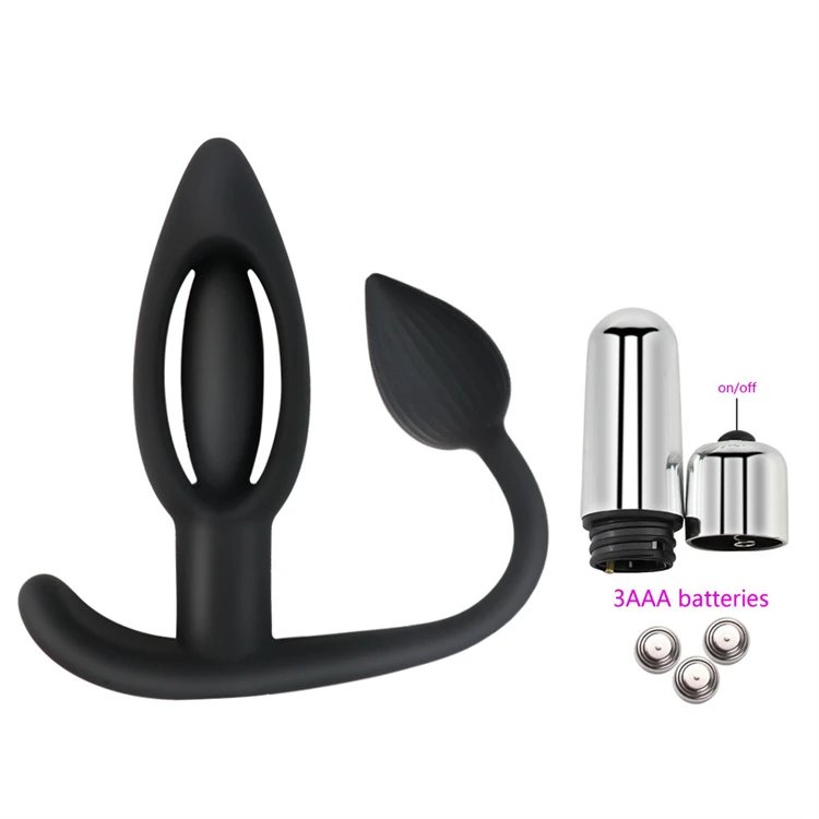 Arrival Adult Sex Toys 7 Frequency Vibrating Butt Plug for Couple Silicone Hollow Anal Plug
