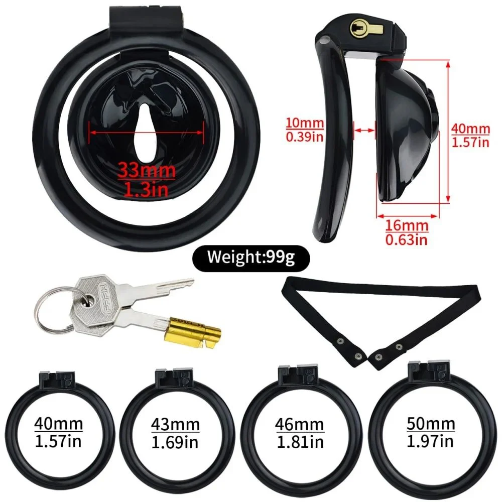 Resin Butterfly Male Chastity Cage Device Sex Toys for Men with Coded Lock Belt and Ring