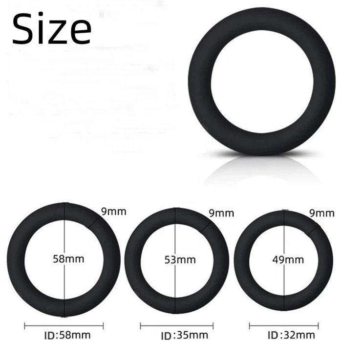 Colorful Men's Penis Ring Sex Toys 3 Sizes Cock Locking Ring for Delay Purpose