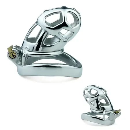 Male Chastity Cage 304 Stainless Steel, 65mm Tall, Four Sizes Ring Metal Sex Toy for Men