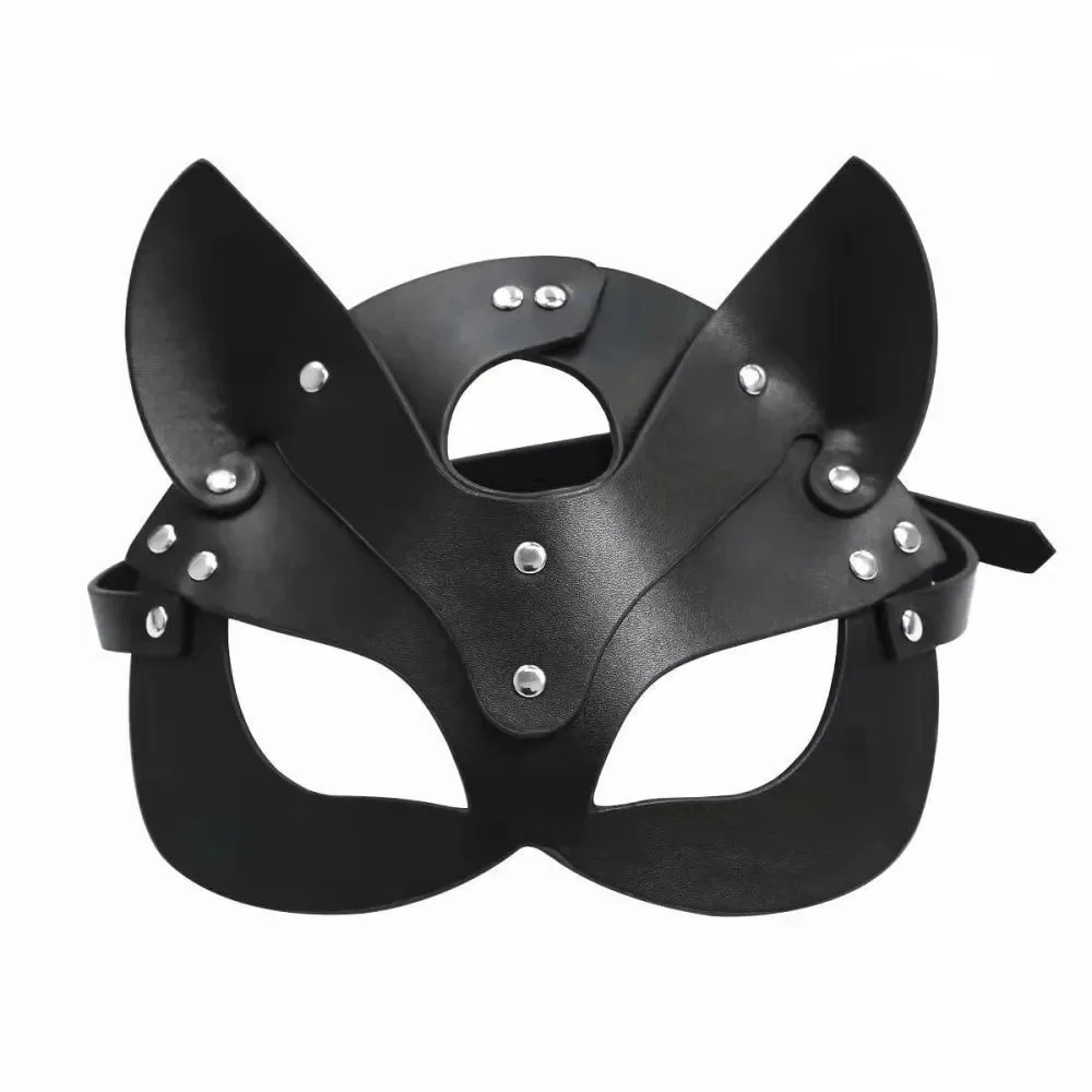 Adult Game Cosplay ToysCat Bunny Rabbit Shape Leather Bondage Mask