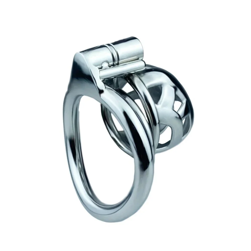 Metal Stainless Steel Chastity Lock Rivet Stimulation Male Removable Chastity Cage Lust Control Device Sex Toy