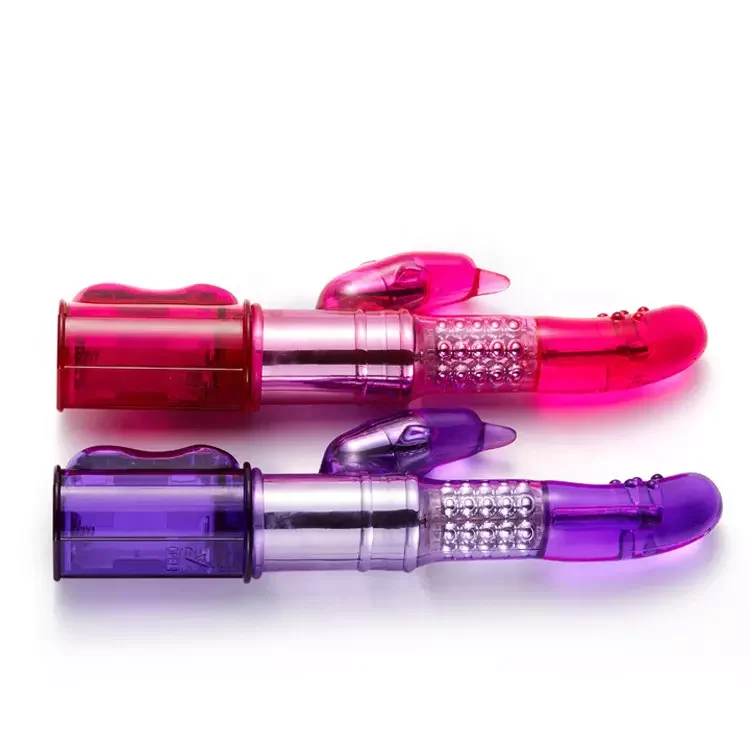 Sex Toys for Women Double Motor Purple Dolphin G Spot Thrusting Vibrator 360 Rotating Dildo
