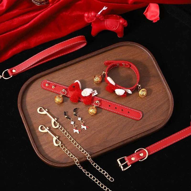 Adult sex props, Year of the Horse set, training five piece set, Flying Horse handcuffs, collars, sex toys