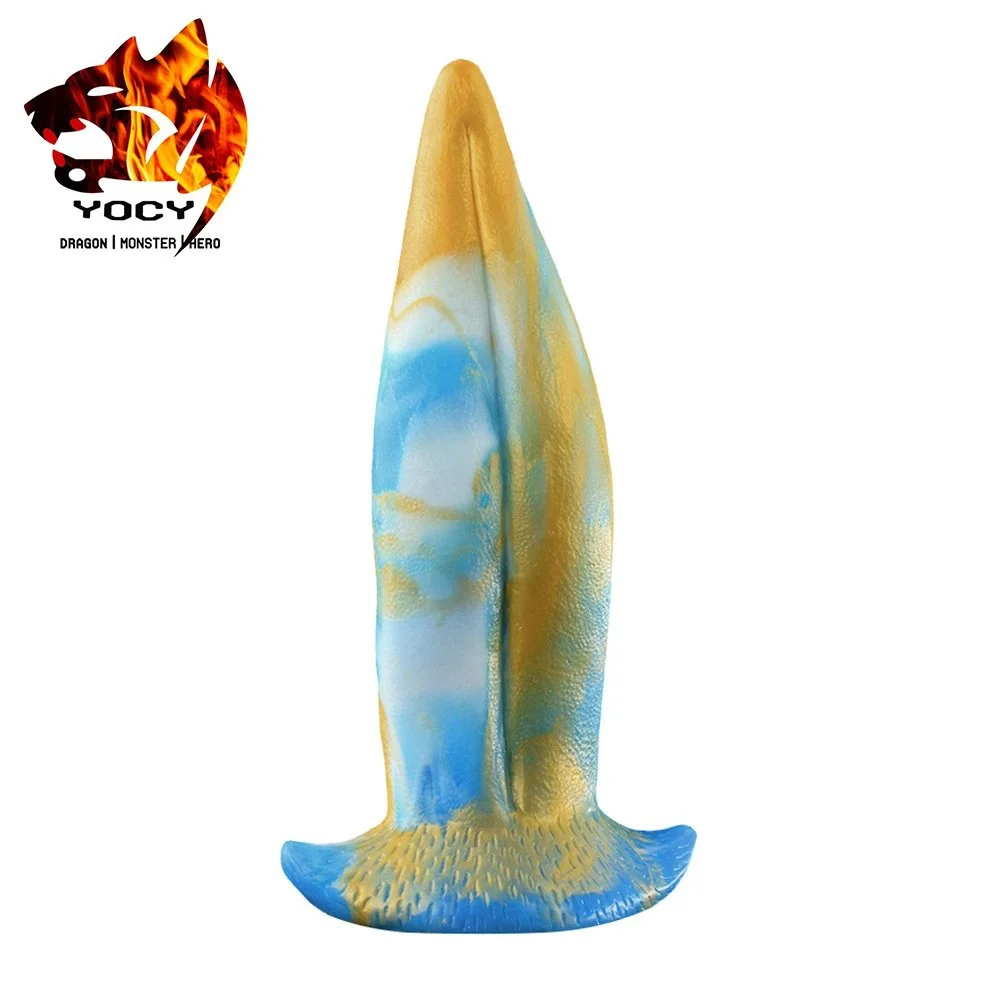 8 inch Evil's Tongue Shaped Dildo Fantasy-Inspired Licking Tongue Dildo Flexible Silicone Sex Toy for Couples