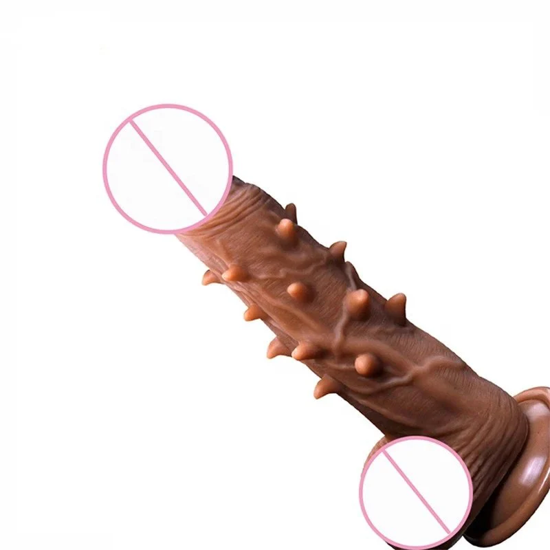 Realistic Grain Dildo Penis Sex Toy Suction Cup Friction G-spot Insert Barbed Cock