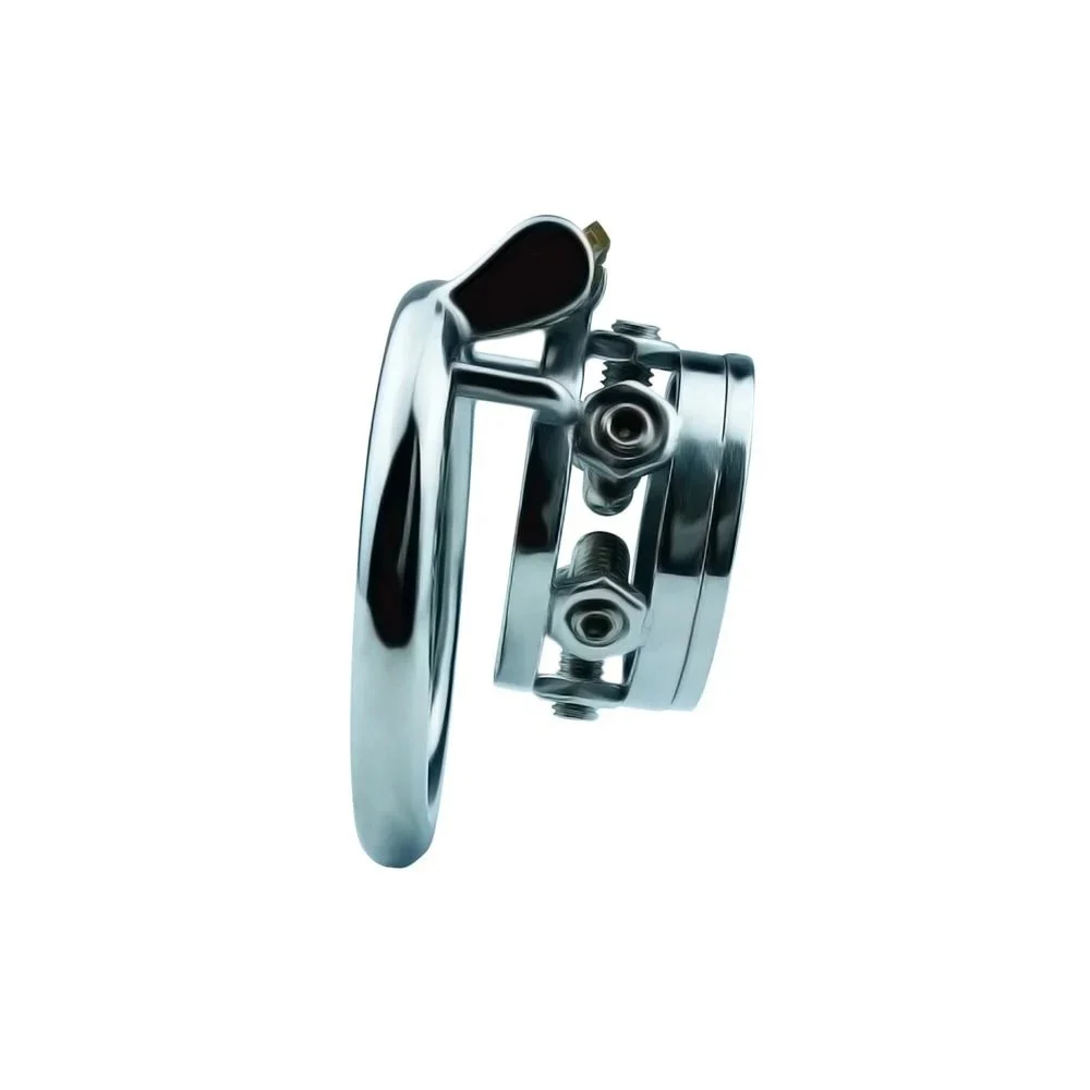Metal Stainless Steel Arc Ring Rivet Flat Chastity Lock Rivet Stimulation Male Penis Massager Removable Chastity Cage