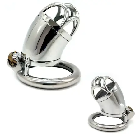 Total High 70mm 304 Stainless Steel Male Chastity Cage for Men Stainless Steel Sex Toys Bondage Sex Play for Couple