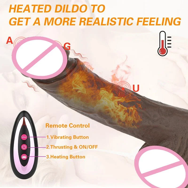 9.1Inch Vibrating Realistic Penis Dildo G Spot Anal Stimulation Heating Function Thrusting Dildo Vibrator Sex Toy for Women Male