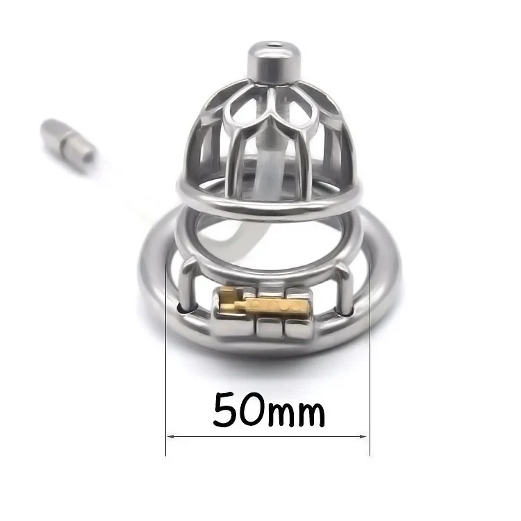 Total High 52mm 304 Stainless Steel Chastity Belt Cock Cage Sex Toys SM Male Chastity Device Cage Chastity