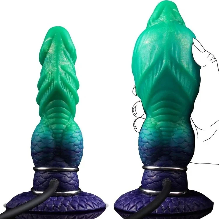 Liquid Silicone Inflatable Adjustable Huge Horse Dildos Butt Plug Anal Toys with Suction Cup for Couples