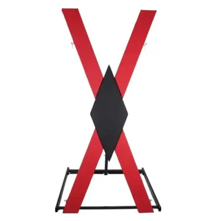Adult Sex Restraint Chair X Rack with Leg Cuffs & Handcuffs-Classroom Use Large Props