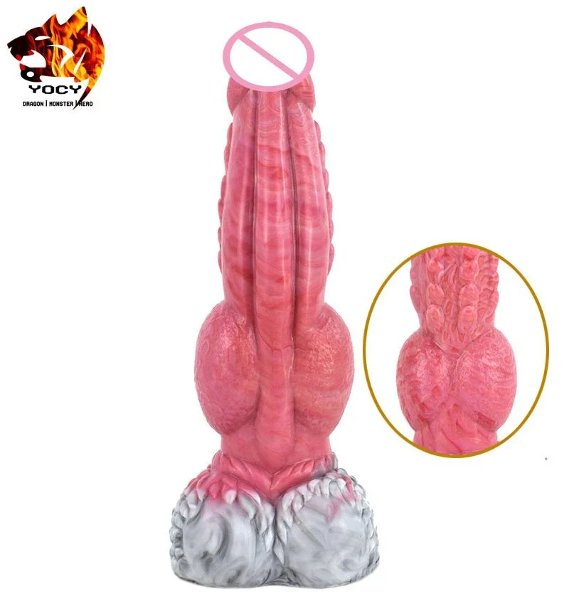9.45 Inch Big Huge Dildo for Women Monster Wolf Knot Penis With Suction Cup Adult Strapon Vibrating Dildo Sex Toys