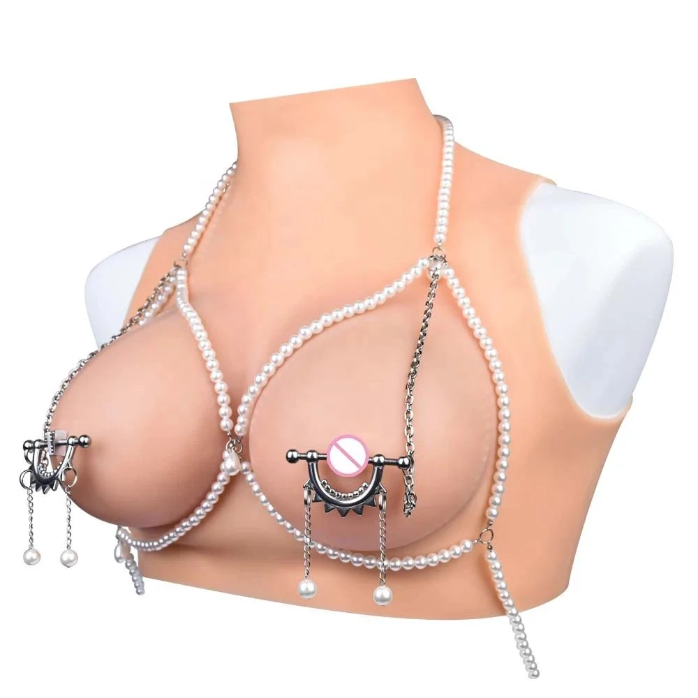Adult Game Bondage Shop Metal Chain Breast Clip Set Nipple Clamp Chain BDSM Bondage Flirting Sex Toys
