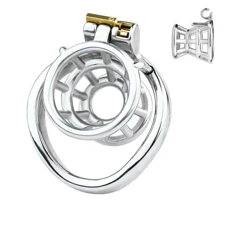 Male Cock Cage Chastity Device Novelty Sissy Inverted Chastity Cage CBT Game Stainless Steel Negative Ring