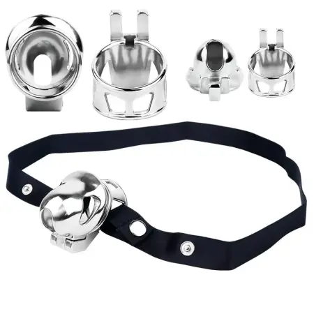 Penis Head Steel Male Chastity Cage With Chest Bondage Harness Strap Belt Restraint Games Adult Sex Toys for Men