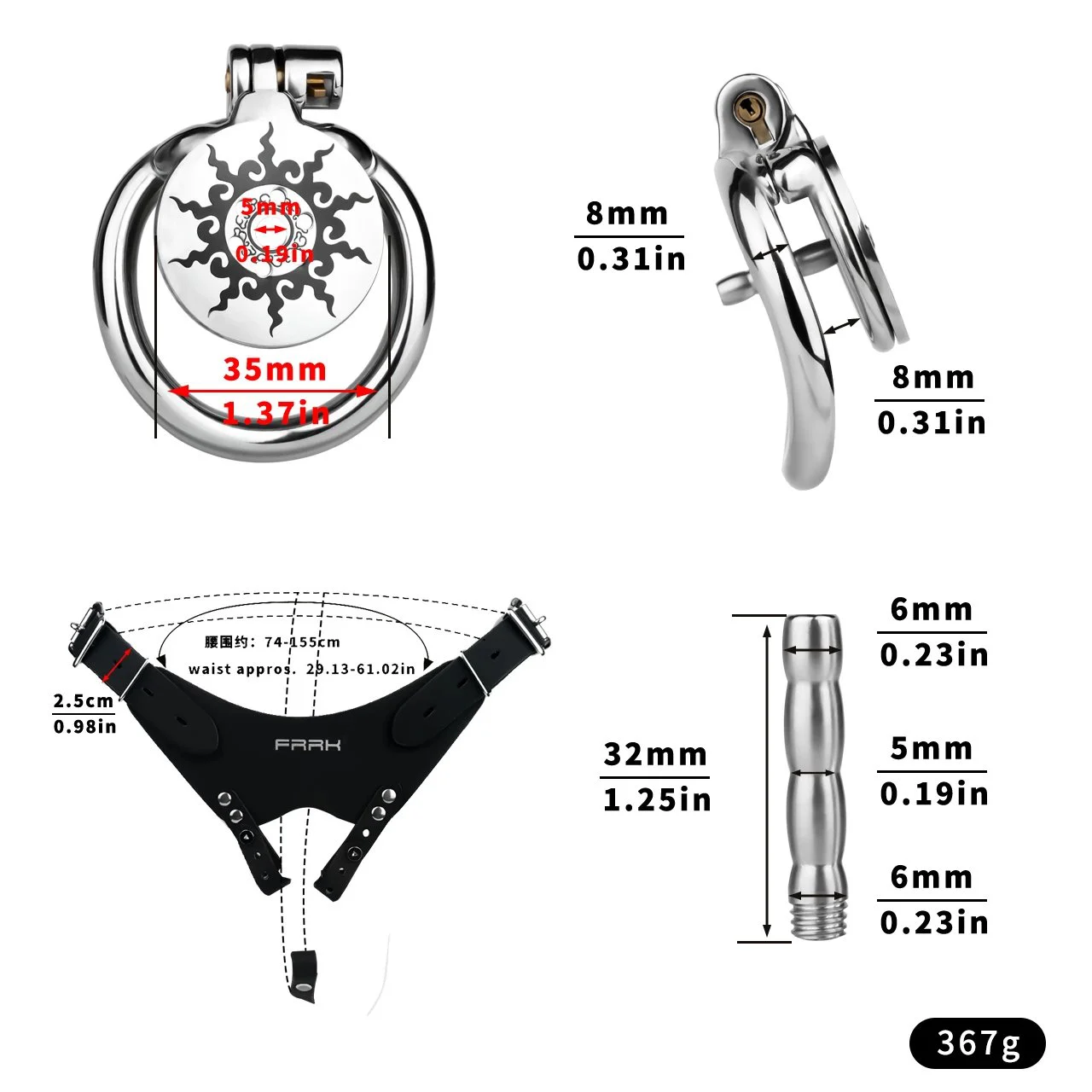Wearing a Built-in Male Chastity Cagewith a Urinary Catheter Requires a Metal Design for Sex Toys Featuring a Flat Penis Cage