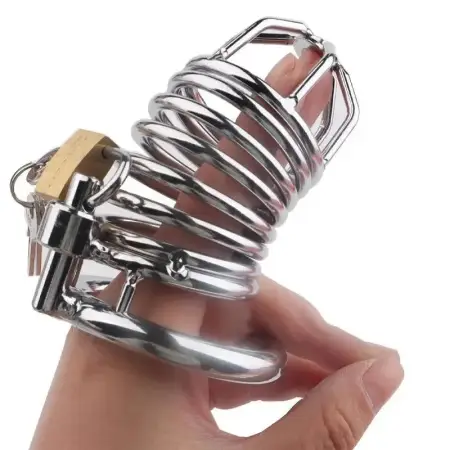 Penis Lock Male Stainless Steel Cock Cage Chastity Device Erotic Bondage Husband Loyalty Big Metal Cock Cage