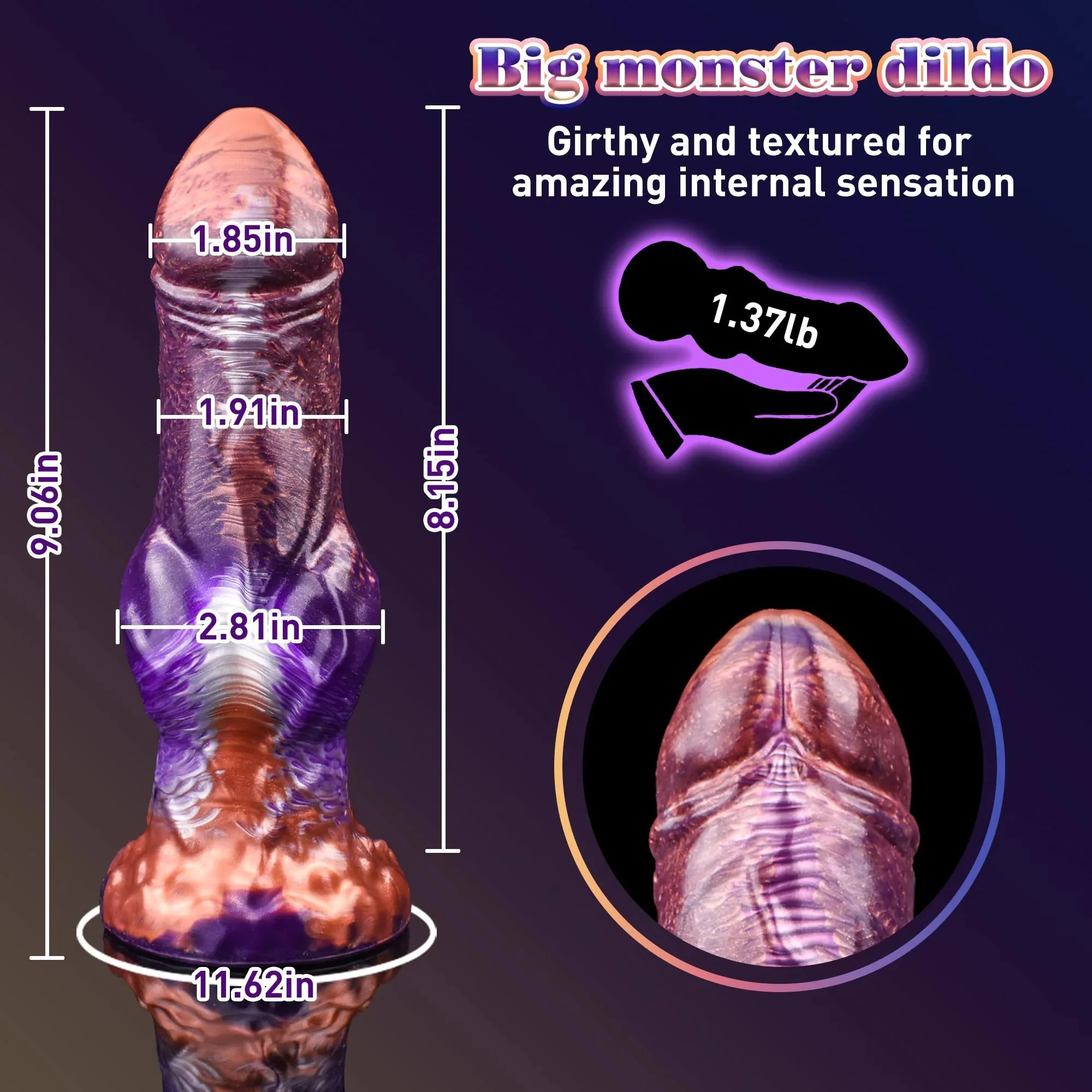 9.06 Inch Anal Sex Toys Silicone Dragon Dildo Huge Realistic Giant Monster Animal XXL Cock Dildo for Women