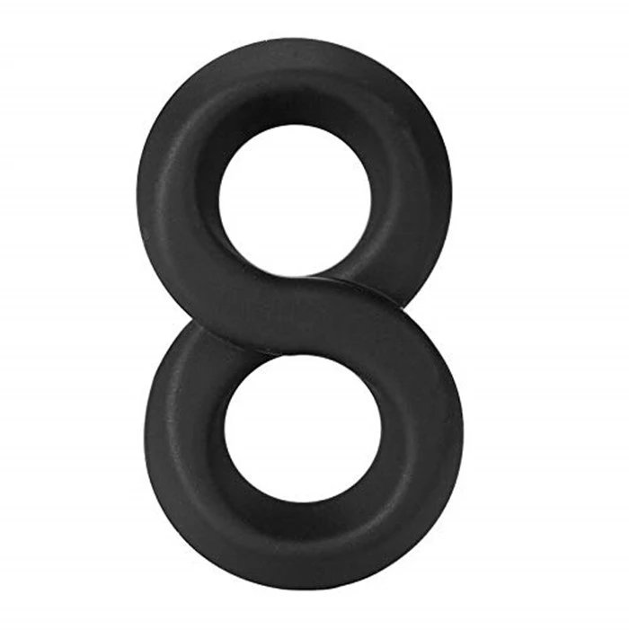 Men's Silicone Cock Ring Stretchable Sex Toy for Delay Ejaculation