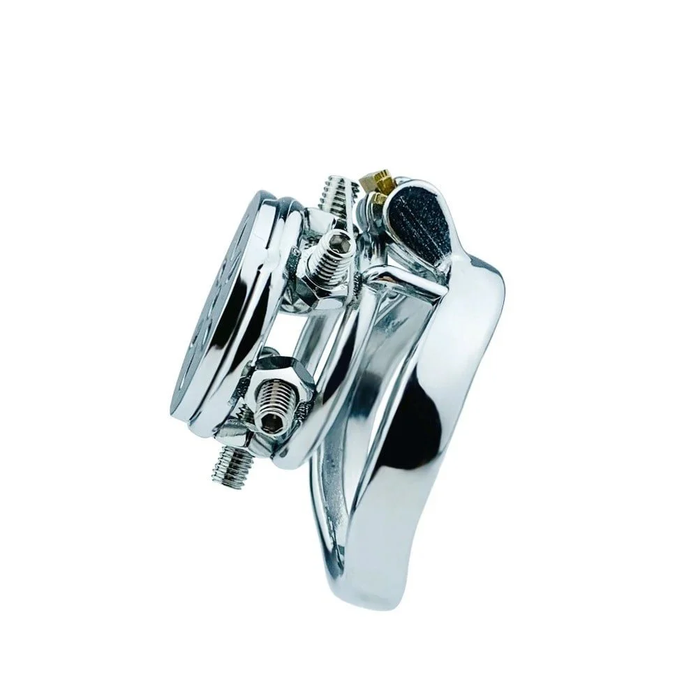 Male Penis Control Removable Chastity Cage Metal Stainless Steel Chastity Lock Hollow Flat Cage Adult Sex Toys