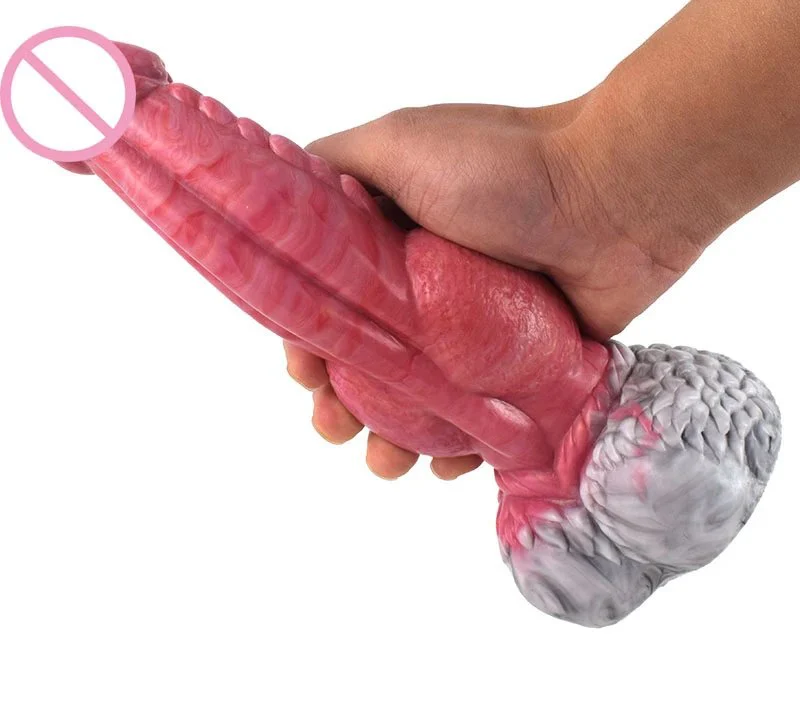 9.45 Inch Big Huge Dildo for Women Monster Wolf Knot Penis With Suction Cup Adult Strapon Vibrating Dildo Sex Toys