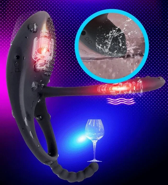 Remote Control Cock Ring Vibrator with USB Power Supply