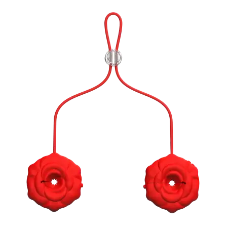 APP Control Adult Sex Toy for Women Rose Nipple Clamps Vibrator with 9 Vibration Modes USB Power Chest Nipple Stimulator