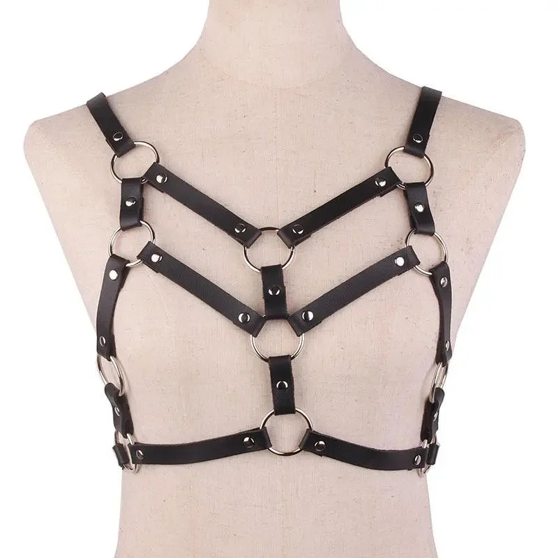 Adjust Size Cage Bra Festival Rave Wear Women's Harness Belt Leather Corset Sword Belt Gothic Style Luxury Punk Sexy Lingerie
