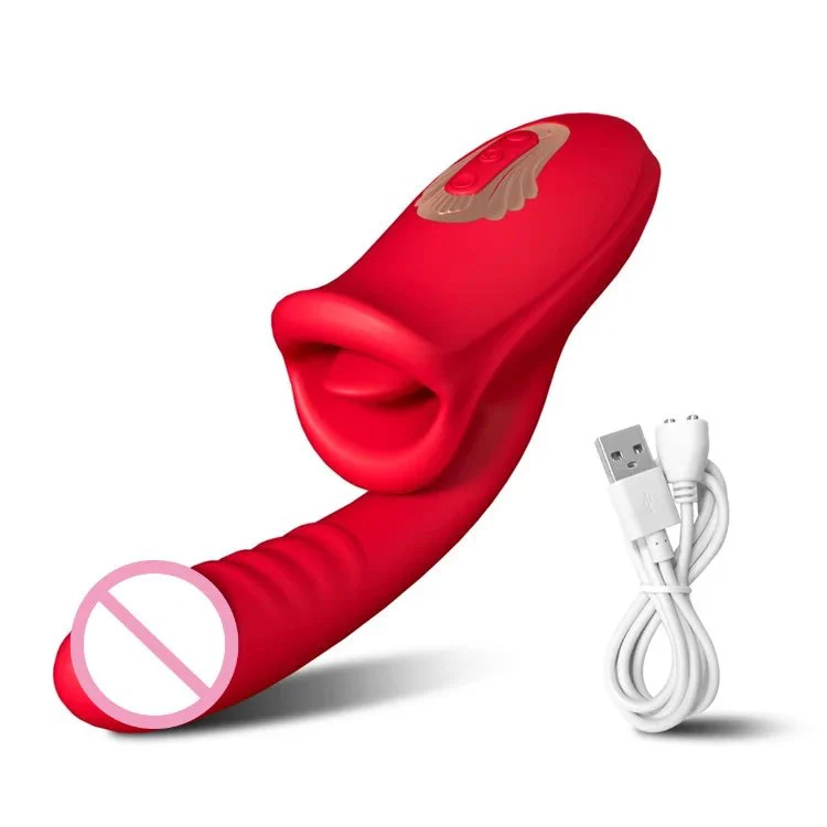 Rose Sex Toy Tongue Licking Vibrator Dildo Vibrator for Women