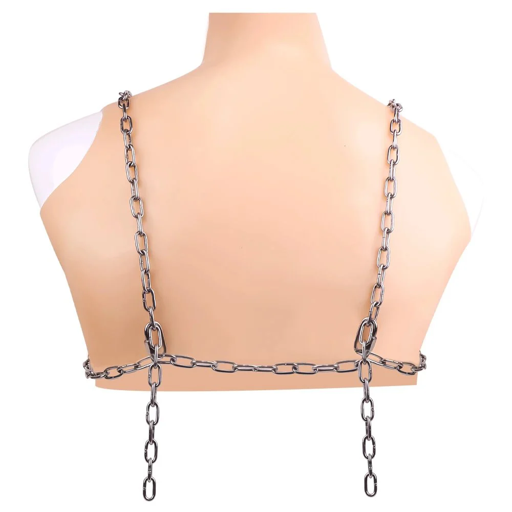 304 Stainless Steel+Chain Adult Sex Toy Psyche Goddess Nipple Clamps Kingkong Shield for Couple