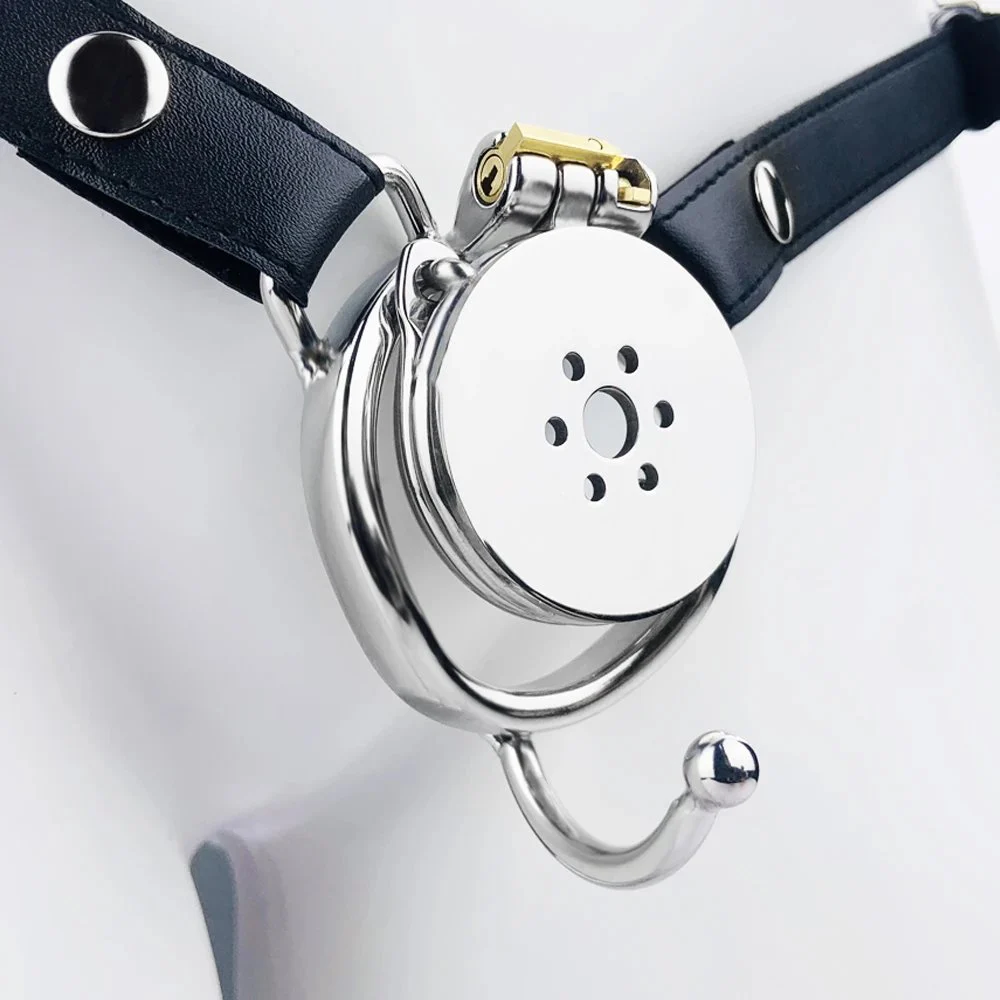 Sex Toys Four Size Ring Flat Chastity Lock Cock Cage Stainless Steel Penis Lock Penis Cage Images Penis Chastity Cage