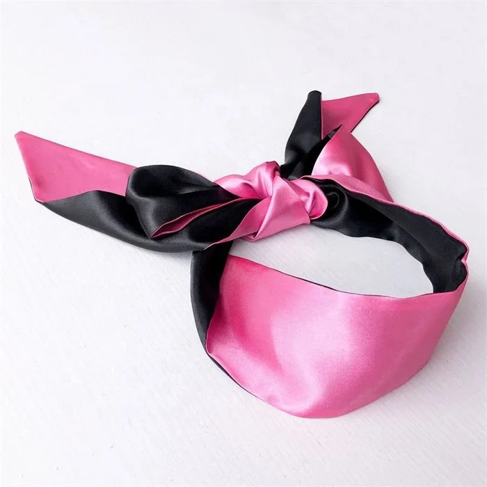Bondage Accessories for Adults Ribbon Satin Blindfold Eye Mask and Slave Restraint Belts for Sex Toys
