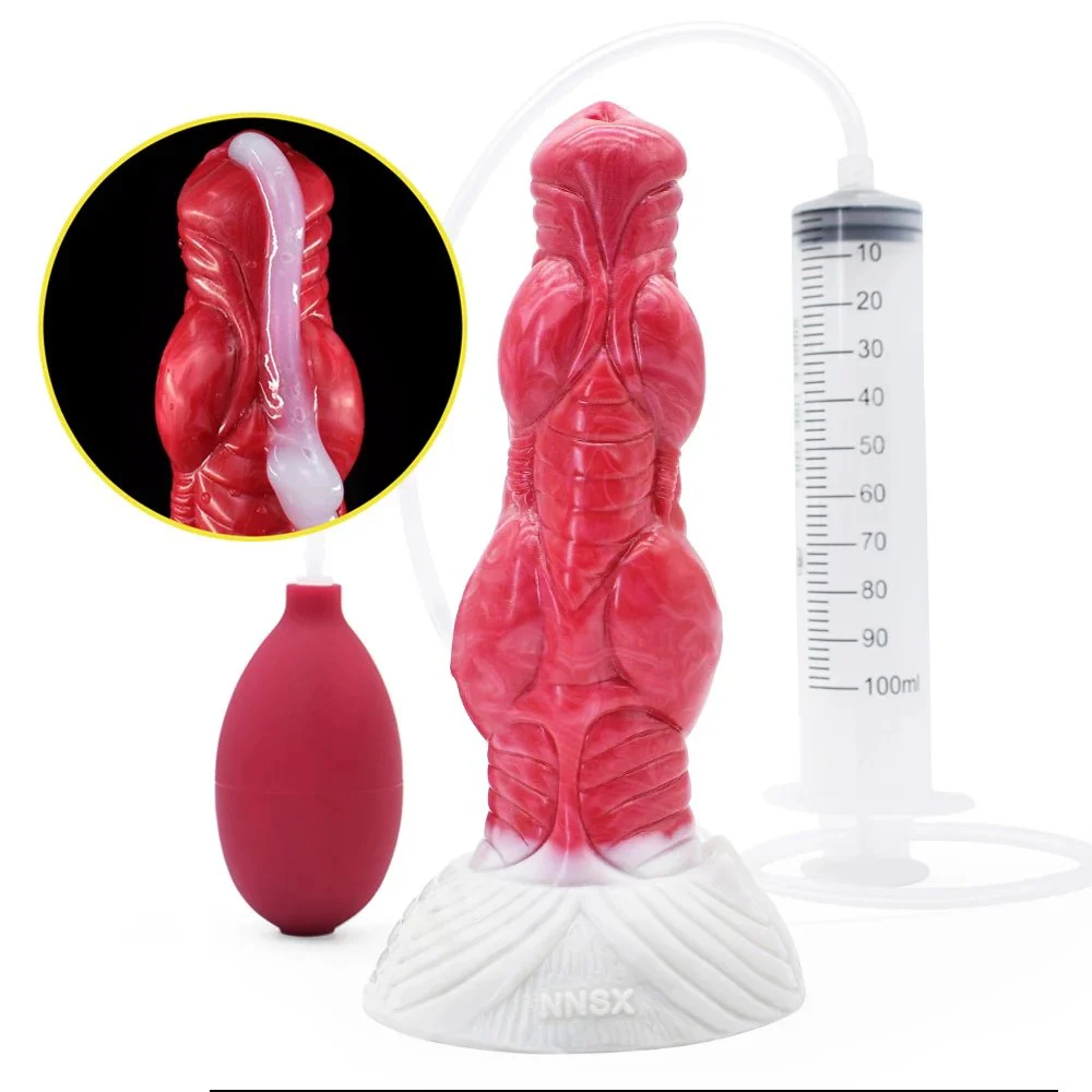 Animal Silicone Squirting Dildo Demon Wolf-Moudy Penis Ejaculating Dildo with Women Sex Toys