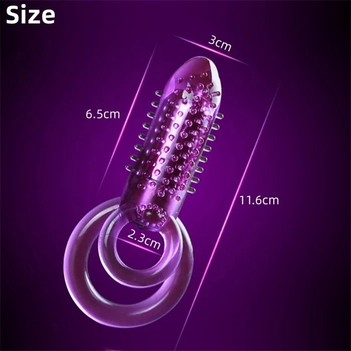 Reusable Adult TPE Penis Ring Dildo Vibrating Toy Delay Ejaculation