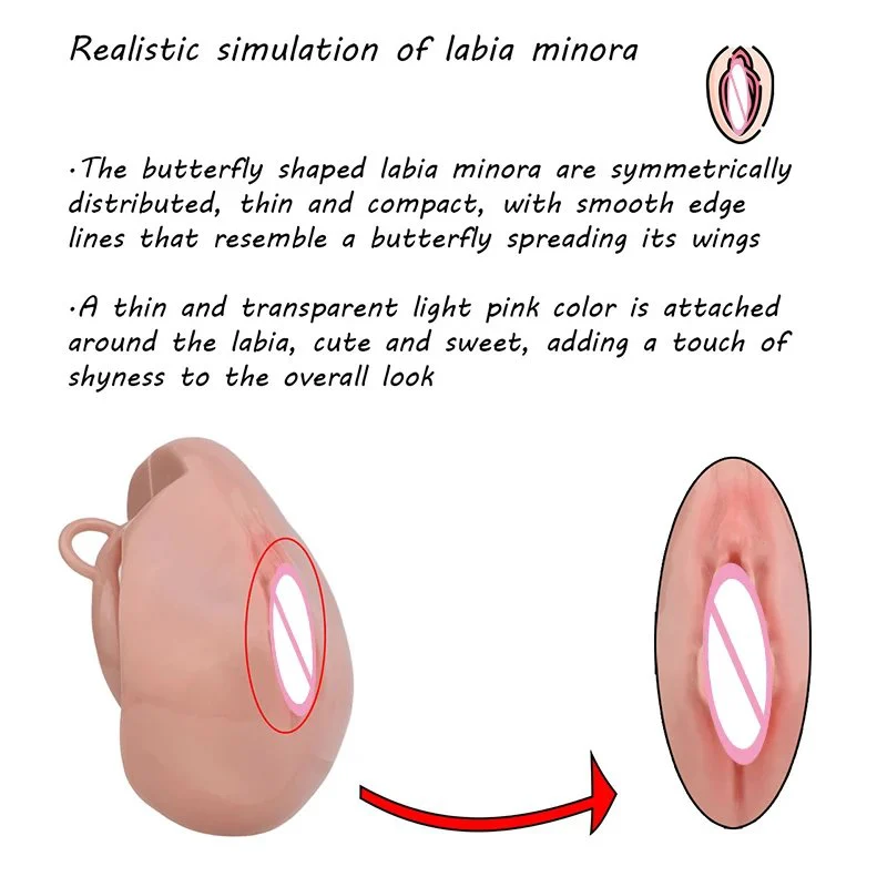 Realistic Vagina Fully Male Chastity Cage Device Pussy Hole Resin Cock-Lock with Gift Box Chastity Band Belt Toys