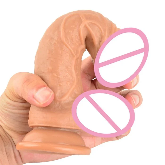 Adult Sex Toy Artificial Penis Female G-spot Realistic Soft 100% Waterproof Stimulator with Suction Cup