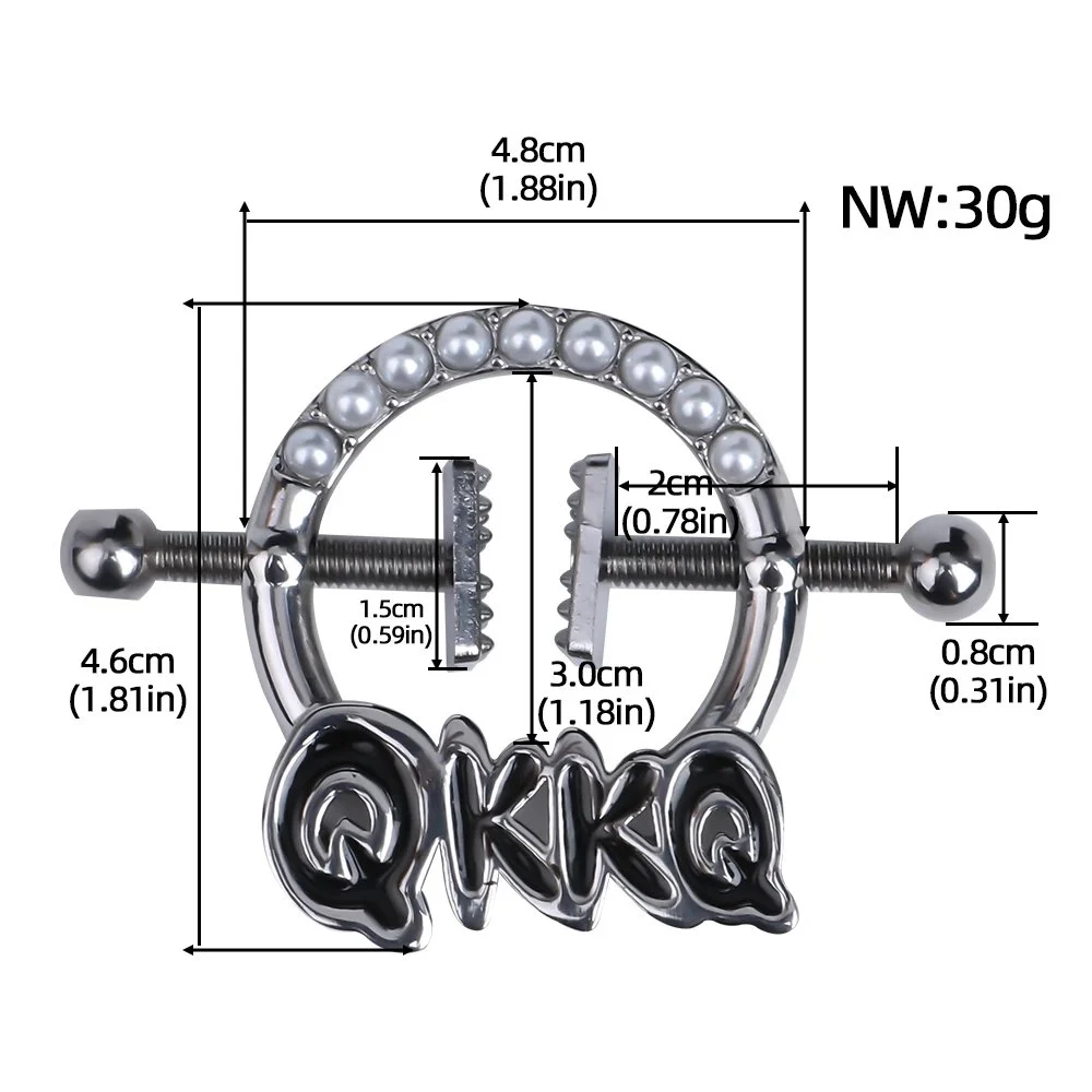 Adjustable Metal Nipple Clamps 3 Style Combinations for Nipple Play & BDSM