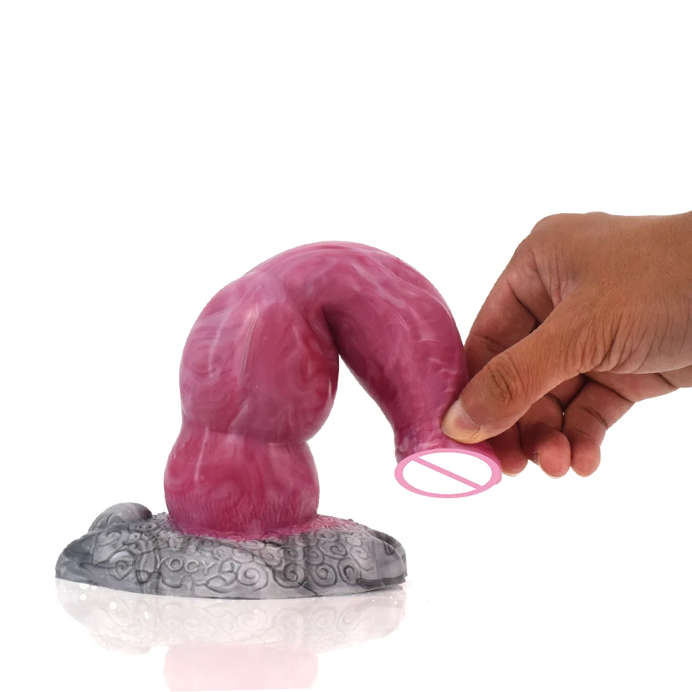 8 lnch Big Dog Dildo Gory Raw Meat Color Anal Plug Sex Toy G-spot Stimulation Masturbation Dog Dick for Women